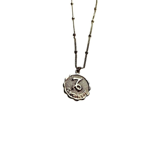 Gold Tone Capricorn Zodiac Short Length Necklace - Picture 3 of 16